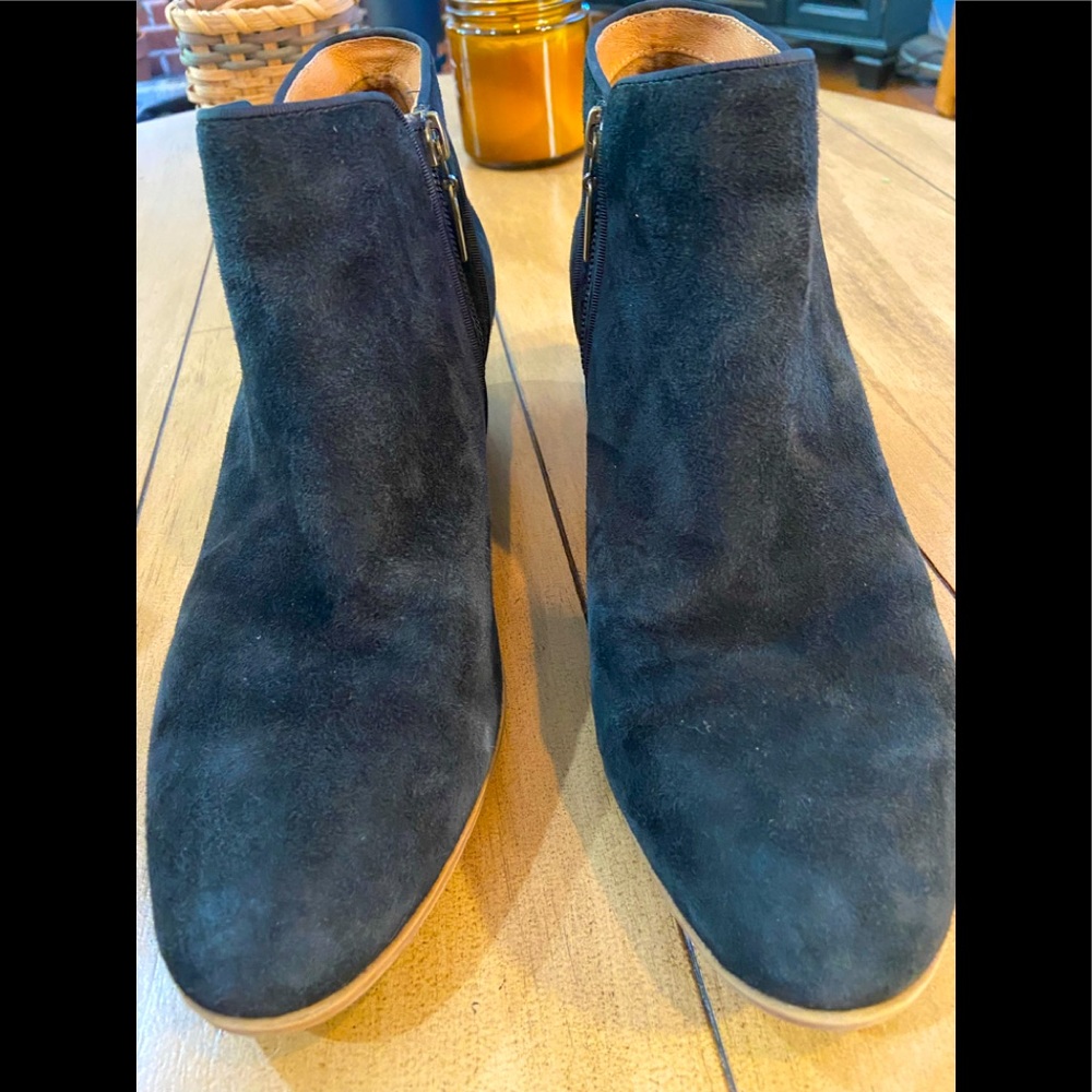 Clarks Black Suede Ankle Boots size 10